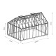 Szklarnia ogrodowa 3,6x5,5m ROYALE z aluminium w kolorze czarnym i szkła hartowanego 4 mm - Green Protect