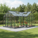 Szklarnia ogrodowa Orangerie C 13,5 m² antracytowa z 4 mm szkła hartowanego + podstawa Green Protect