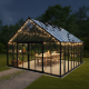 Szklarnia ogrodowa 4,9x5,5m ROYALE z aluminium w kolorze czarnym i szkła hartowanego 4 mm - Green Protect
