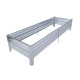 Podwyższona grządka ogrodowa - 150x50x10cm - kolor metaliczny - Klasika