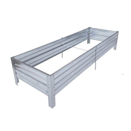 Podwyższona grządka ogrodowa - 150x50x10cm - kolor metaliczny - Klasika