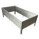 Podwyższona grządka ogrodowa - 150x75x30cm - kolor metaliczny - Klasika