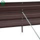 Podwyższona grządka ogrodowa - 150x75x30cm - kolor brązowy - Klasika