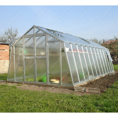 Szklarnia ogrodowa ze szkła dyfuzyjnego 4 mm Variant L6 - 303x601cm - Limes