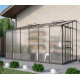 Szklarnia przyścienna Osiris w kolorze czarnym 7,8m² z aluminium i paneli poliwęglanowych 4mm - Vitavia
