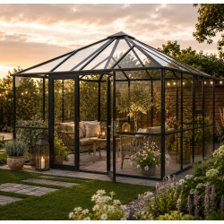 Szklarnia ogrodowa 12,25m² z aluminium i szkła hartowanego 4mm PaviLux - KGT