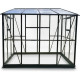 Szklarnia ogrodowa 2,5x1,9m Belvedere z aluminium, poliwęglanu i szkła hartowanego 4mm - Green Protect