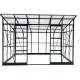 Szklarnia ogrodowa 3,7x2,5m Belvedere z aluminium, poliwęglanu i szkła hartowanego 4mm - Green Protect