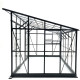 Szklarnia ogrodowa 3,7x2,5m Belvedere z aluminium, poliwęglanu i szkła hartowanego 4mm - Green Protect