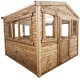 Szklarnia ogrodowa 9m² z drewna w kolorze brązowym 28mm Gardy Shelter