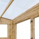 Szklarnia ogrodowa 9m² z drewna w kolorze brązowym 28mm Gardy Shelter
