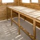 Półki z drewna impregnowanego do szklarni ogrodowej 9m² Gardy Shelter