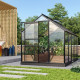Szklarnia Venus 6,2 m² z aluminium i szkła hartowanego 3 mm w kolorze czarnym - Vitavia