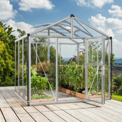 Szklarnia Zeus 6,2m² z aluminium, szkła hartowanego 3mm i paneli poliwęglanowych 10mm - Vitavia