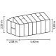 Szklarnia Zeus 13,8 m² z aluminium, szkła hartowanego 3 mm i paneli poliwęglanowych 10 mm - Vitavia