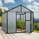 Szklarnia Zeus 8,1 m² z aluminium i paneli poliwęglanowych 16 mm w kolorze czarnym - Vitavia