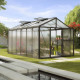 Szklarnia Zeus 11,9 m² z aluminium i paneli poliwęglanowych 16 mm w kolorze czarnym - Vitavia