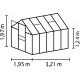 Szklarnia Venus 6,2 m² z aluminium i szkła hartowanego 3 mm - Vitavia