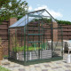 Szklarnia Venus 2,5 m² z aluminium i szkła hartowanego 3 mm w kolorze szmaragdowym - Vitavia