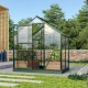 Szklarnia Venus 2,5 m² z aluminium i szkła hartowanego 3 mm w kolorze szmaragdowym - Vitavia