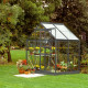 Szklarnia Venus 2,5 m² z aluminium i szkła hartowanego 3 mm w kolorze czarnym - Vitavia