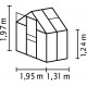 Szklarnia Venus 2,5 m² z aluminium i szkła hartowanego 3 mm w kolorze czarnym - Vitavia