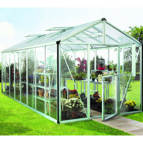 Szklarnia Zeus 15,7 m² z aluminium, szkła hartowanego 3 mm i poliwęglanu 10 mm - Vitavia