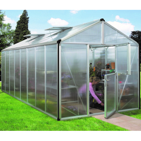 Szklarnia Zeus 15,7 m² z aluminium i paneli poliwęglanowych 10 mm - Vitavia