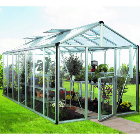 Szklarnia Zeus 13,8 m² z aluminium, szkła hartowanego 3 mm i paneli poliwęglanowych 10 mm - Vitavia