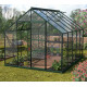 Szklarnia Merkur 8,3 m² z aluminium i szkła hartowanego 3 mm w kolorze szmaragdowym - Vitavia
