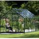 Szklarnia Merkur 11,5 m² z aluminium i szkła hartowanego 3 mm w kolorze szmaragdowym - Vitavia