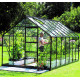 Szklarnia Merkur 11,5 m² z aluminium i szkła hartowanego 3 mm w kolorze szmaragdowym - Vitavia