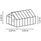 Szklarnia Merkur 11,5 m² z aluminium i paneli poliwęglanowych 6 mm w kolorze czarnym - Vitavia