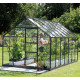Szklarnia Merkur 11,5 m² z aluminium i szkła hartowanego 3 mm w kolorze czarnym - Vitavia
