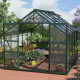Szklarnia Mars 8,3 m² z aluminium i szkła hartowanego 3 mm w kolorze szmaragdowym - Vitavia