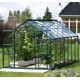 Szklarnia Mars 11,5 m² z aluminium i szkła hartowanego 3 mm w kolorze szmaragdowym - Vitavia