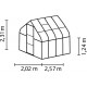 Szklarnia Orion 5,0 m² z aluminium i szkła hartowanego 3 mm - Vitavia