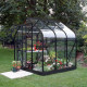 Szklarnia Orion 3,8 m² z aluminium i szkła hartowanego 3 mm w kolorze czarnym - Vitavia