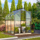 Szklarnia Orion 3,8 m² z aluminium i szkła hartowanego 3 mm w kolorze czarnym - Vitavia