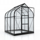 Szklarnia Orion 3,8 m² z aluminium i szkła hartowanego 3 mm w kolorze czarnym - Vitavia